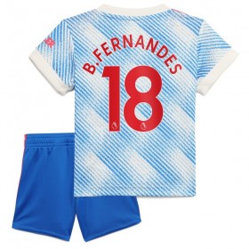 Camisolas de futebol Manchester United Bruno Fernandes 18 Criança Equipamento Alternativa 2021/22 Manga Curta